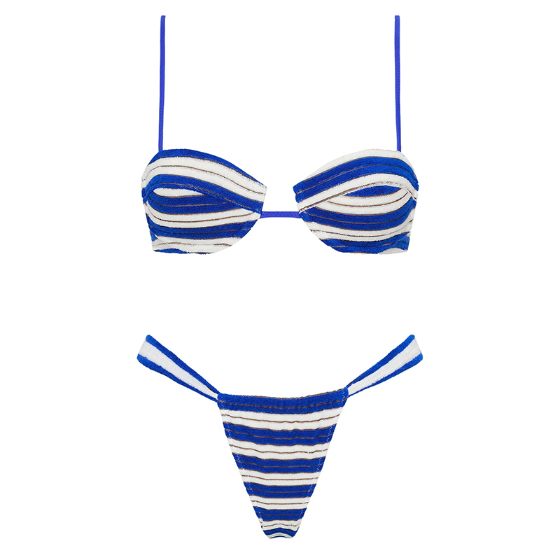 Женский комплект бикини с оборками и деталями